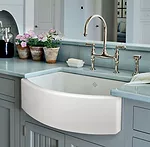 Rohl's Shaws Original Waterside Apron Front Fireclay Kitchen Sink was named the year's best new kitchen product at the 2013 Best of KBIS awards. The latest addition to Rohl's fireclay coll
