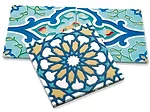 Fireclay Tile applies a coloring-book concept to its online customization tool, Color-It. Designers and consumers alike can choose any of the intricate patterns in the Moroccan and Mexican'inspired Cu