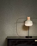 This new collection designed by Frank Tjepkema for Wolf-Gordon  includes four wallcoverings, an upholstery fabric, and a drapery  textile, all with intriguing geometric patterns that play on the cube.