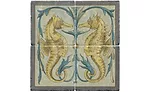 Hand-painted pattern tiles within the Hearst Collection.