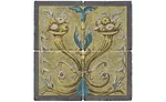 Hand-painted pattern tiles within the Hearst Collection.
