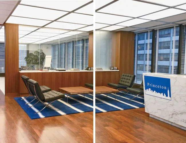 LC Privacy Glass uses a film with scattered liquid crystals that create a frosted appearance; when voltage is applied, the crystals align to render the glass transparent. Now liquid crystal–swi
