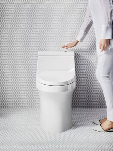 Sensor-based flushes have made their way from commercial to residential bathrooms. Kohler's touchless toilet technology differs from light beam'triggered actuation, instead using an electromagnetic fi
