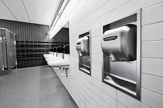 Exceeding the  efficiency of Excel's original Xlerator dryer, this newer  eco model uses just 500W and a  no-heat air-blowing technology while  still drying hands in 15 seconds. Optional HEPA filtrati