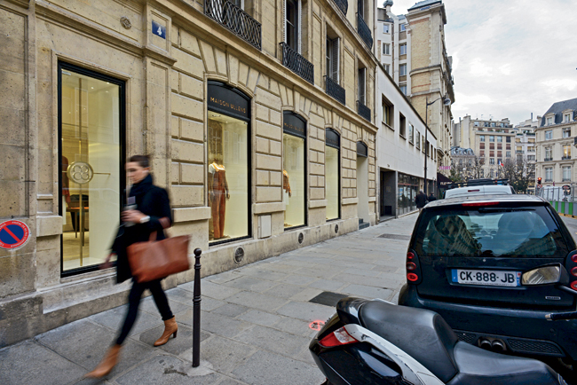 France, Paris, May, 2015 - Dior designer fashion store front entrance at  Avenue des Champs - Elysees in Paris, France Stock Photo