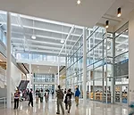 Main entrance leads into the refurbished, open lobby.