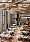 KTA renovated Stiles and Morse dining rooms by installing new oak floors, acoustical finishes, lighting and restored chandeliers, plus redesigning the serveries and renovating the kitchens.