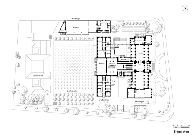 Longitudinal Section (through Garden Hall stair)