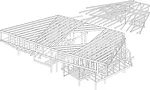The galleries surrounding the Lightfall are composed of stacked and rotated structural systems. Vierendeel trusses, some carrying two levels and almost 30 feet deep, span as much as 110 feet.