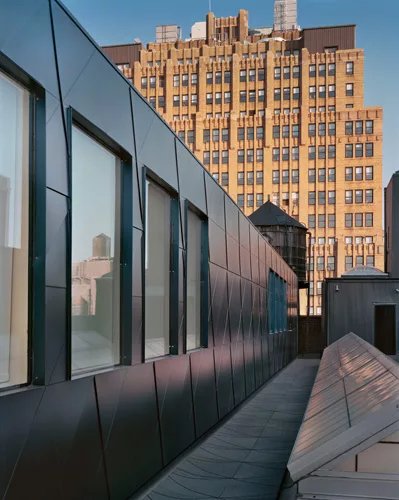 Access to the project space is from the roof.