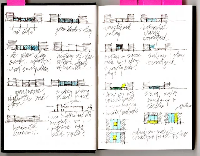The architect's sketchbook.