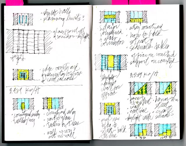 The architect's sketchbook.