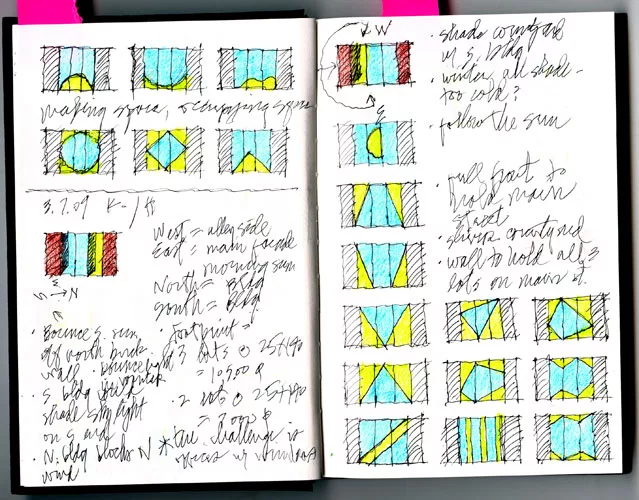 The architect's sketchbook.