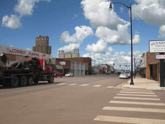 The building blends in with the scale of Main Street.