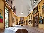 On the first floor of the wing containing the Barnes collection, the main hall's coves feature Henri Matisse's 'The Dance' murals. Williams and Tsien kept the proportions, scale, and placement of the
