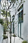Keiko + Manabu infused the building with interior-design techniqes: A garden walk adds charm to the rental apartments.