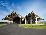 The daylit cottages and barns often converted into studios by Long Island artists inspired Herzog & de Meuron's twin-gabled form.