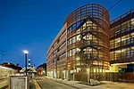David Baker+Partners designed La Valentina Station, an affordable-housing complex, in an old, down-at-the-heels neighborhood of Sacramento. The complex, which edges the light-rail station, is also clo
