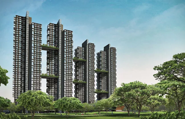 The project&rsquo;s five towers contain 758 dwelling units ranging in size from 475 to 1,315 square feet.