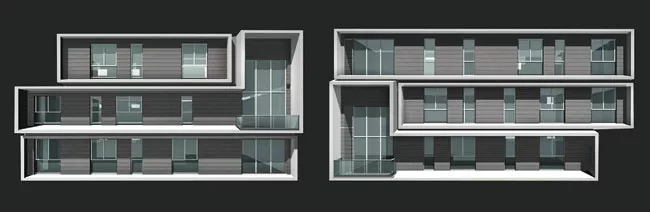 Studio apartments for senior citizens are attached to larger ones for their grown-up children, providing independent living and familial connections.
