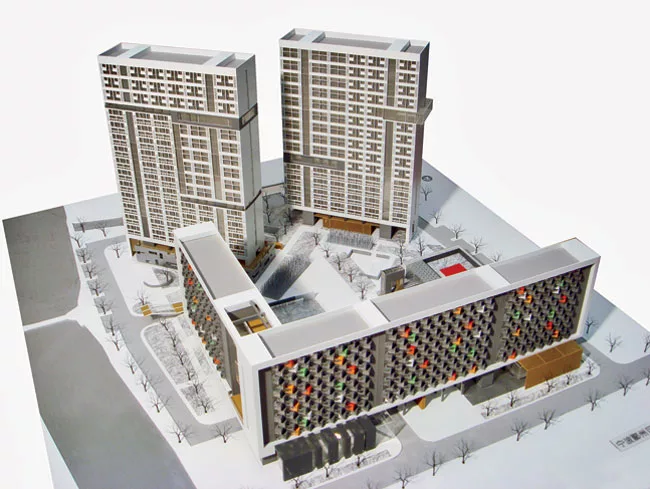 The 1,000 units range in size from 485-square-foot one-bedroom apartments to 750-square-foot two-bedroom ones. Yinzhou Talent Apartments was recently honored by the China Architecture Media Awards wit