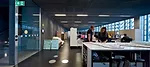 Most floors in the main building offer large 'warehouse' spaces for trans'disciplinary teams of designers to meet and work on changing projects. 