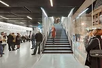 The center is designed to draw the public inside day and night with a lobby on two levels and other amenities.