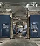 Magazine A (1868), with granite walls and brick barrel-vaulted ceilings, is now an art gallery. Its thick walls help keep indoor temperature and humidity in check.