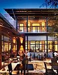 A restaurant attached to the Full Goods Warehouse provides indoor and outdoor dining.