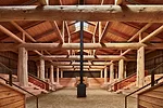 The Ceremony Hall hosts dancing, storytelling, and other rituals. Its “dirt” floor is a specially mixed soil compound that is compactable and dust-free.