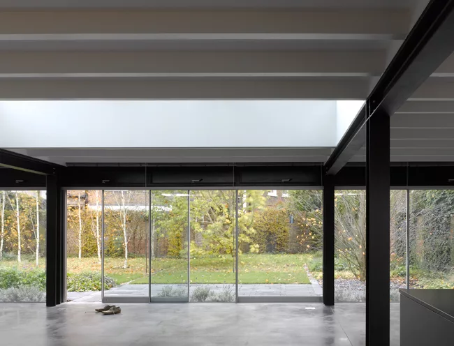 View from main living space to rear garden