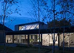 Rear facade at dusk