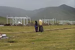 Tibetan herders need safe homes for their winters. Given the severe climate and the fact that lengthy transport routes fall within an earthquake zone, Hsieh introduced lightweight steel frames to trad