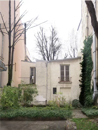 An old house, pictured here, was razed for the new one. 