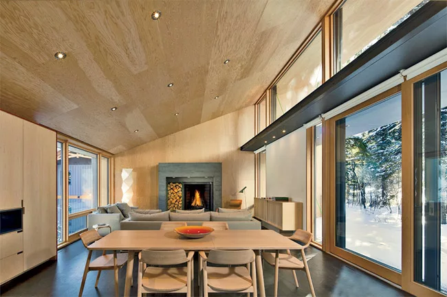 The living and dining areas have their own pavilion with views facing west.
