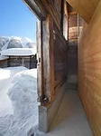 To maintain the building's integrity, Krampulz nestled an inner, irregularly shaped shell within the original square barn.