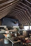 The 40-foot-high family room occupies the center of the house.