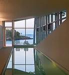 View from the indoor lap pool. 