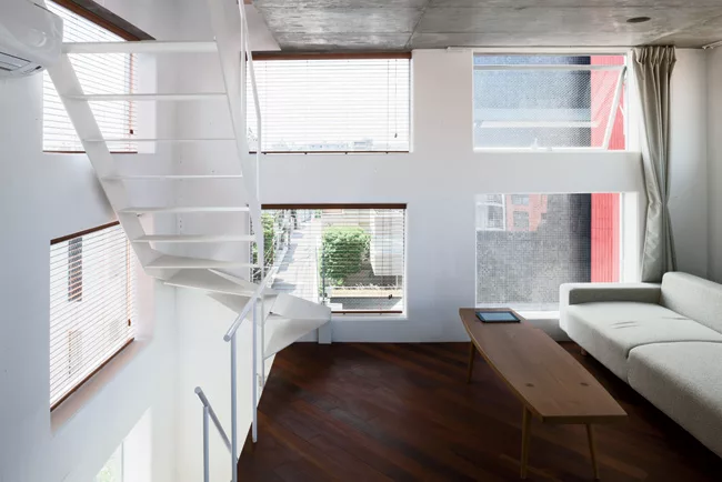 The bath-cum-living area.