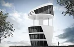 Architect Michael Pelken and aeronautical engineer Thong Dang, both faculty members at Syracuse University, have patented a design principle for optimized integration of VAWTs at a building's core.