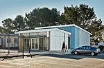 The component building system developed by Project Frog and HMC Architects, which they have dubbed &rdquo;Impact,&ldquo; is being installed at South San Francisco schools as permanent modular construc