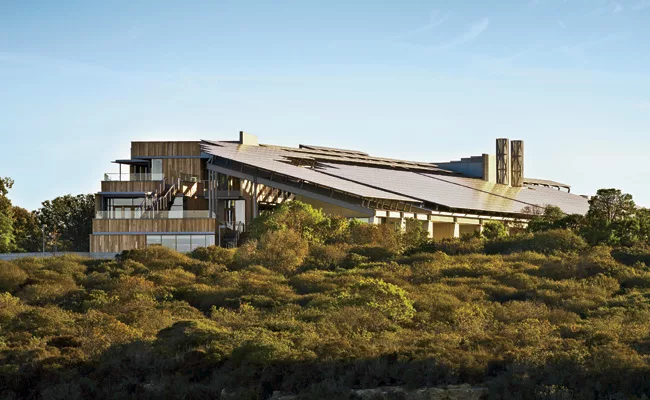 The new 45,000-square-foot research and office building for the Venter Institute in San Diego, designed by ZGF, has 26,000 square feet of rooftop PVs expected to cover all of its energy needs.