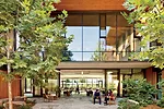 The EHDD-designed headquarters for the Packard Foundation makes the most of the benign Los Altos, California, climate with a central courtyard.