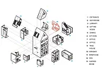 The house is printed piece by piece. A chunk of one room features an intricate tessellation-like pattern. 