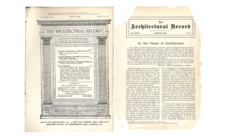 In the Cause of Architecture, March 1908