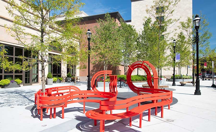 Whimsical Bench Serves As Play Structure And Meeting Hub For All Ages 2019 08 07 Architectural Record