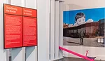 The Wall / El Muro photography and a bright pink teeter-totter