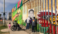 The Wall / El Muro family gathers at border with Tijuana, Baja California in November 2019