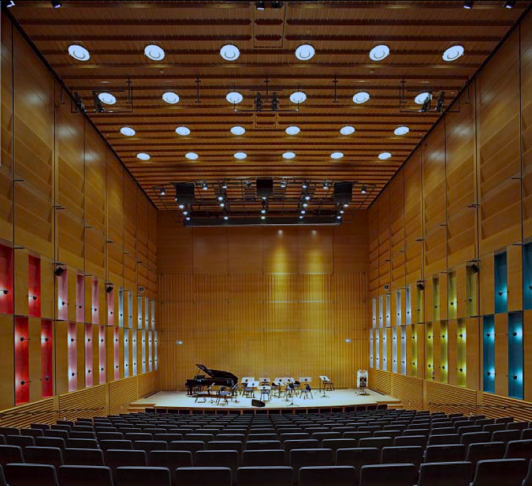 Concert Hall of the Rovaniemi Cultural Center in Lapland.