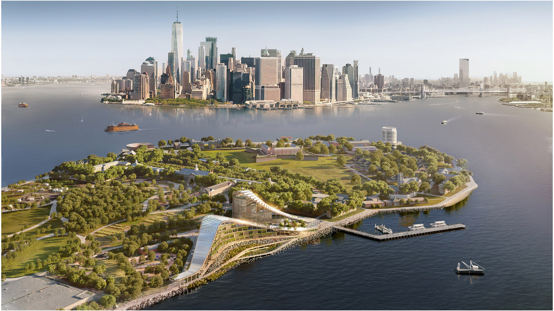 An SOM-Designed Climate Hub Anchored by Stony Brook University is Coming to New York's Governors Island